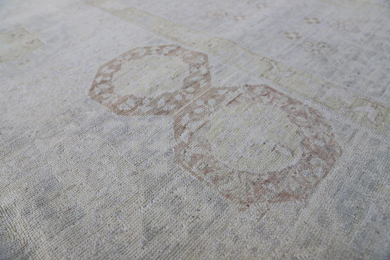 9'x12' Soft Blue Brown Mamlook Design Ariana Transitional Rug