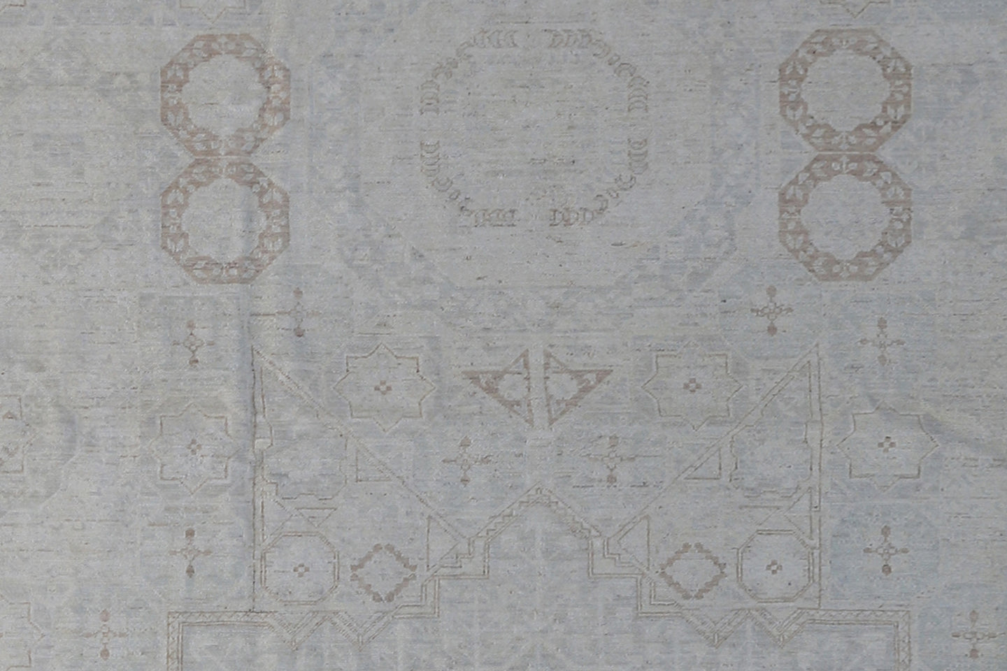 9'x12' Soft Blue Brown Mamlook Design Ariana Transitional Rug