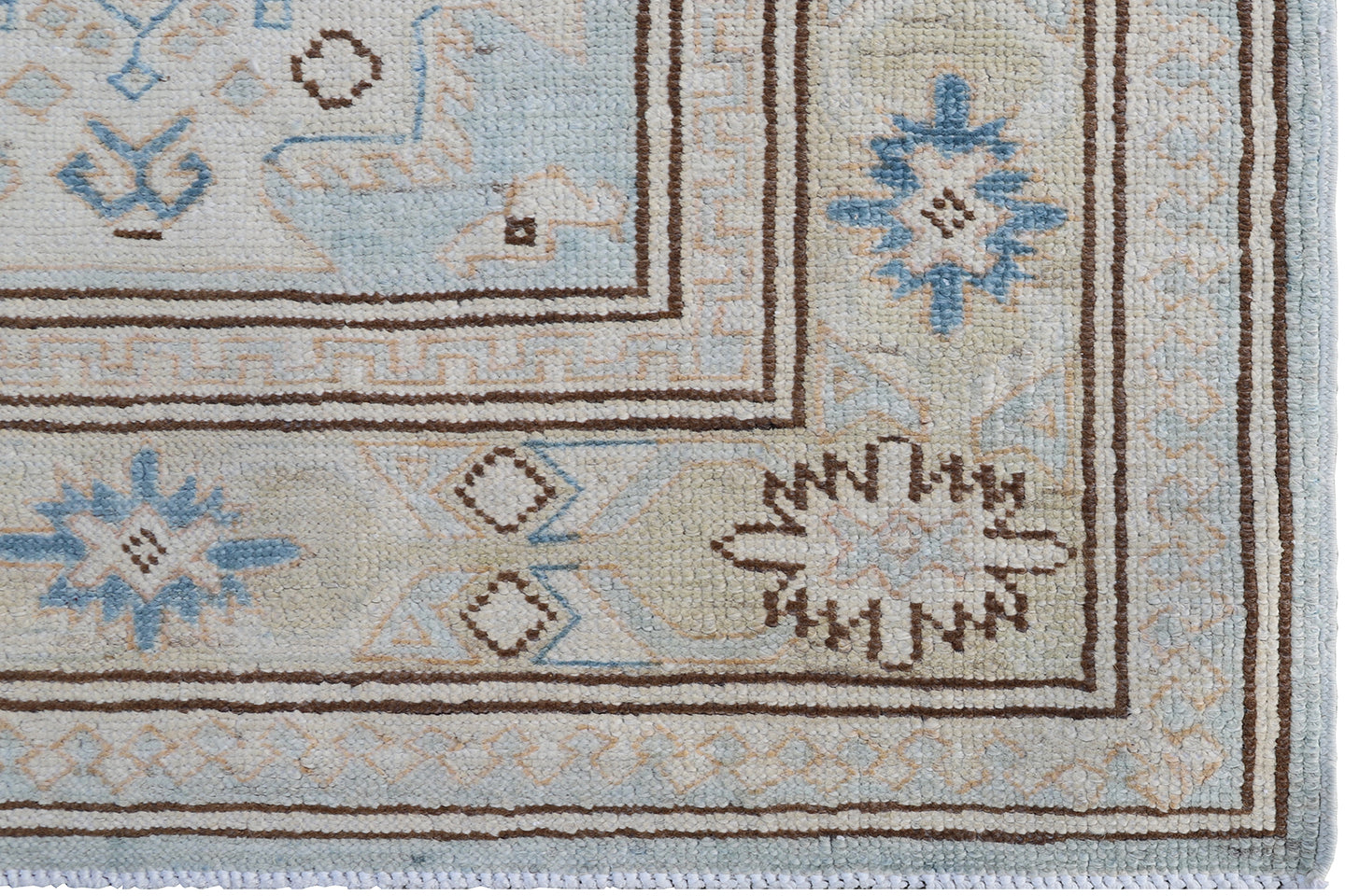 2'x8' Ariana Caucasian Design Blue Ivory Hazara Runner