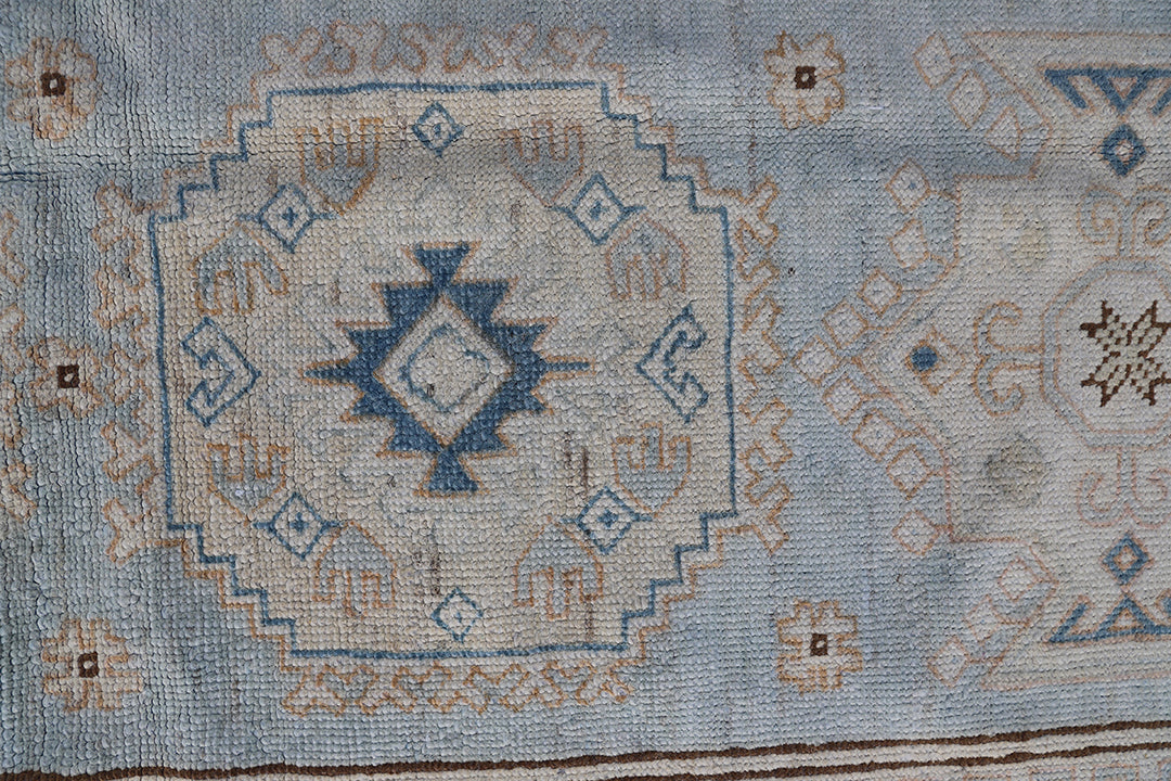 2'x8' Ariana Caucasian Design Blue Ivory Hazara Runner