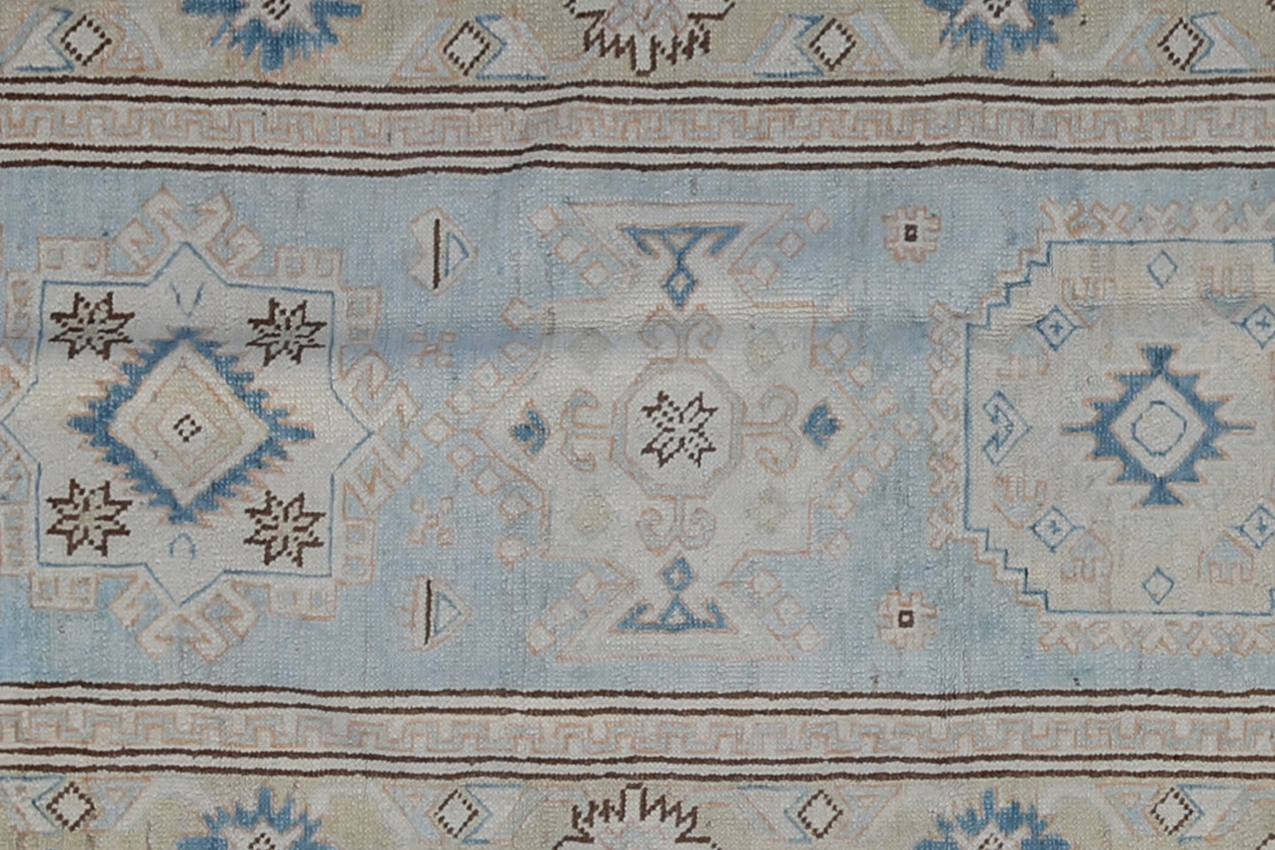 2'x8' Ariana Caucasian Design Blue Ivory Hazara Runner