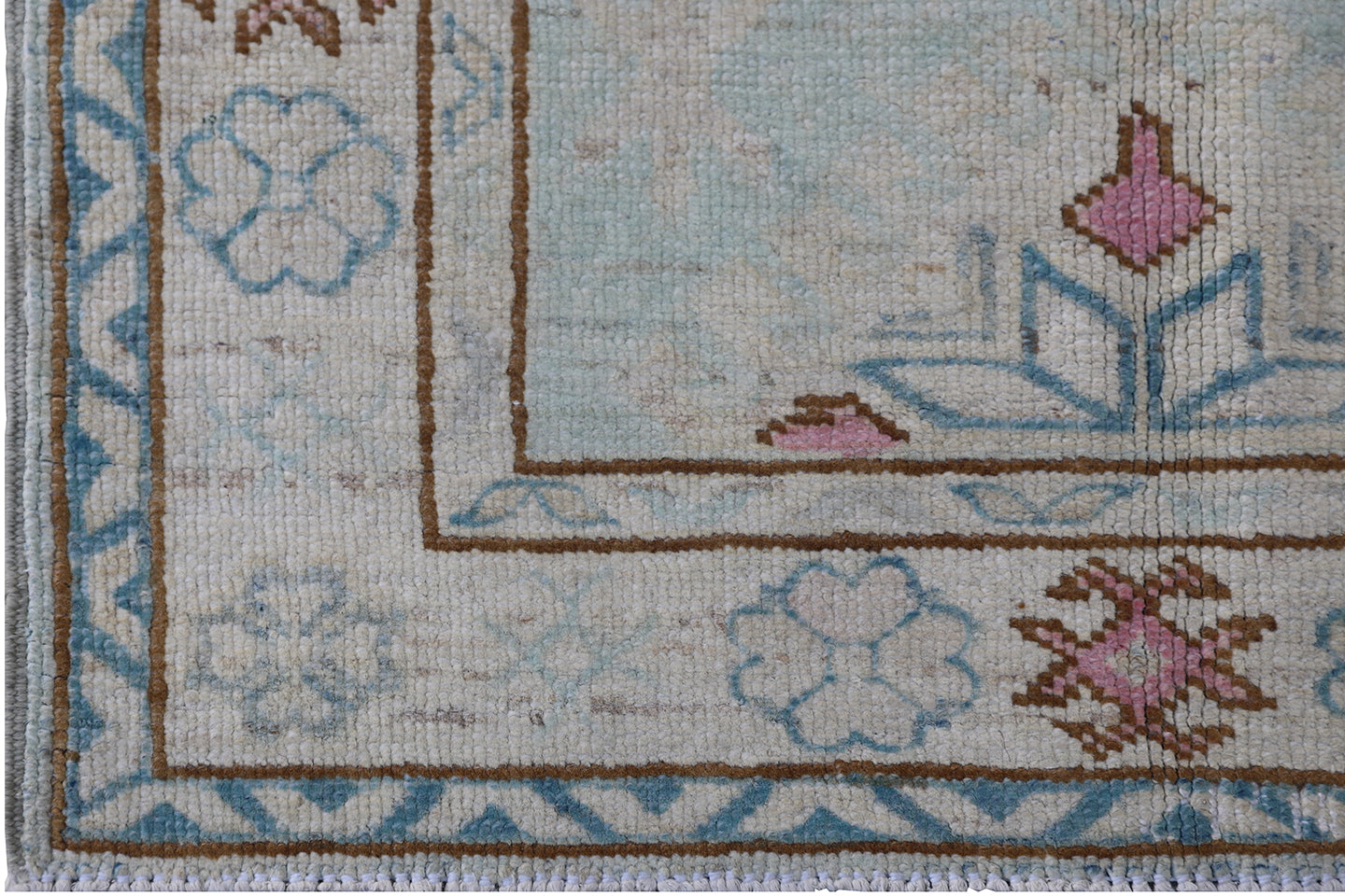 2'x3' Ariana Caucasian Blue Ivory Copper Hazara Rug