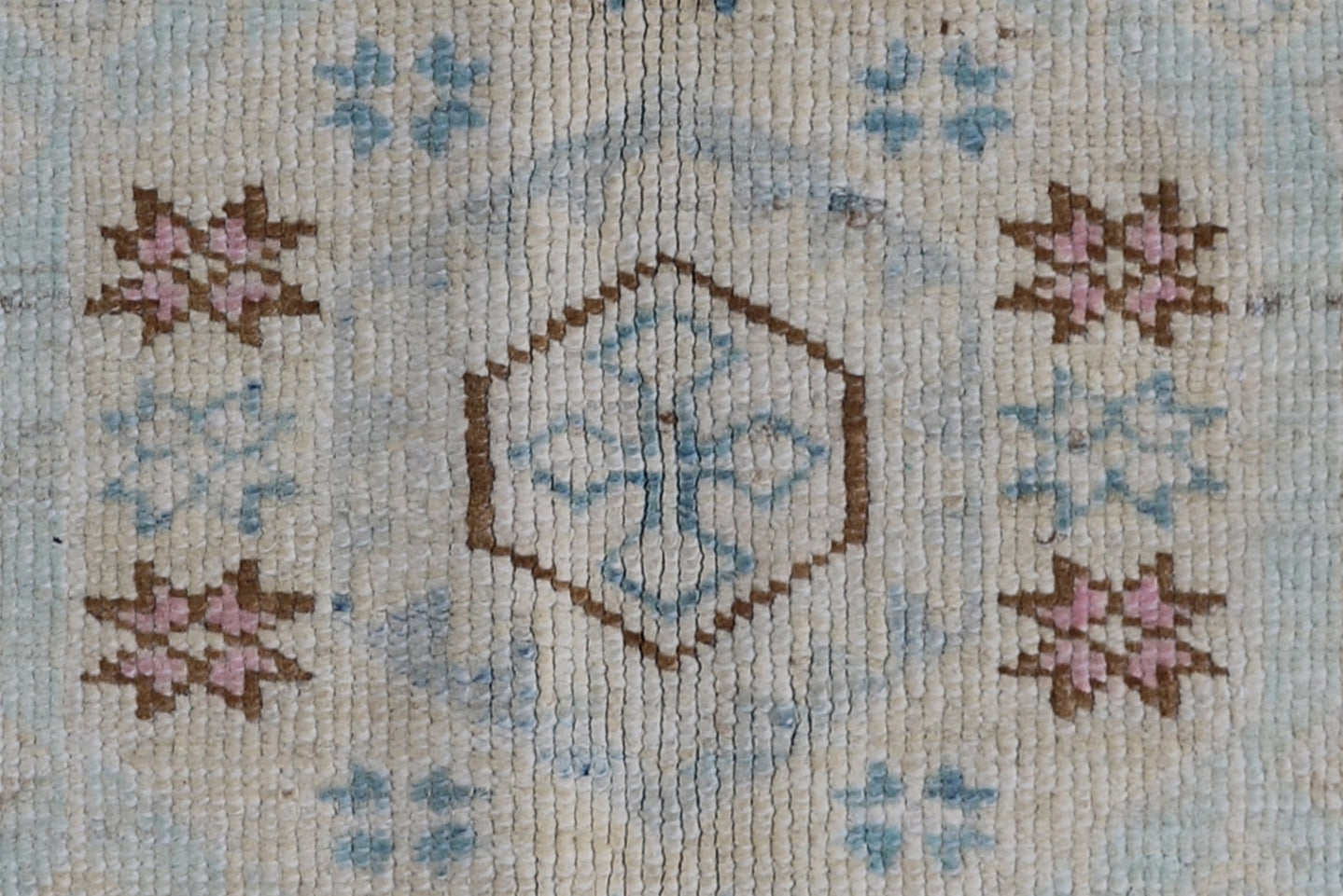 2'x3' Ariana Caucasian Blue Ivory Copper Hazara Rug