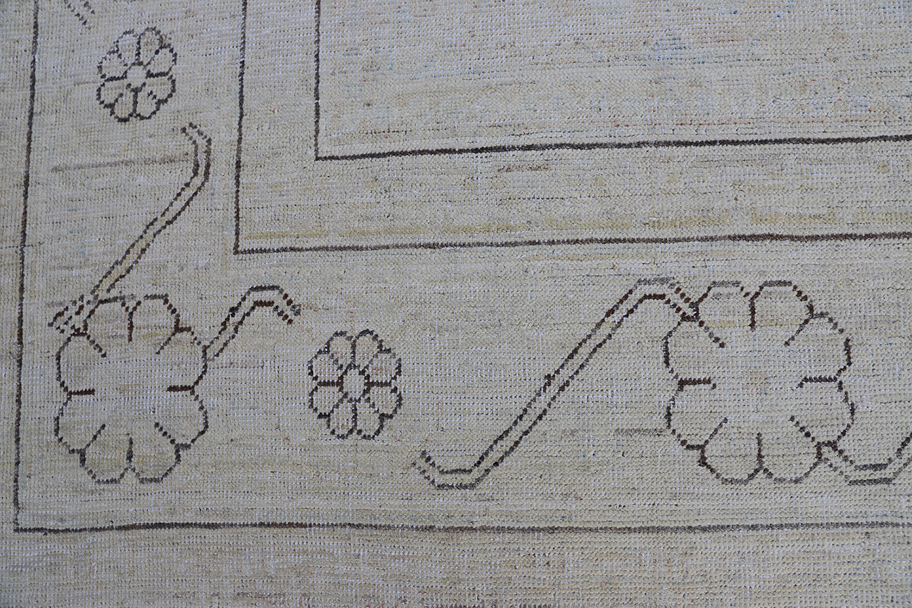 10'x13' Pale Blue Brown Soft Terracotta Ariana Samarkand Rug