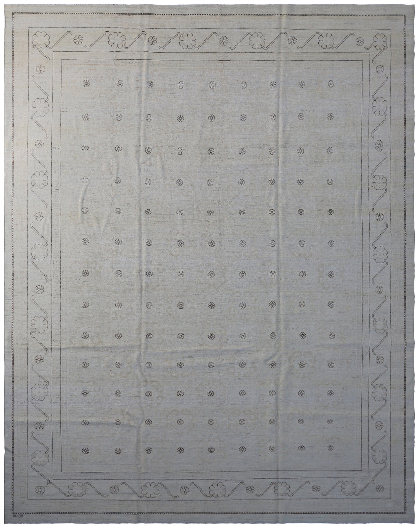 10'x13' Pale Blue Brown Soft Terracotta Ariana Samarkand Rug