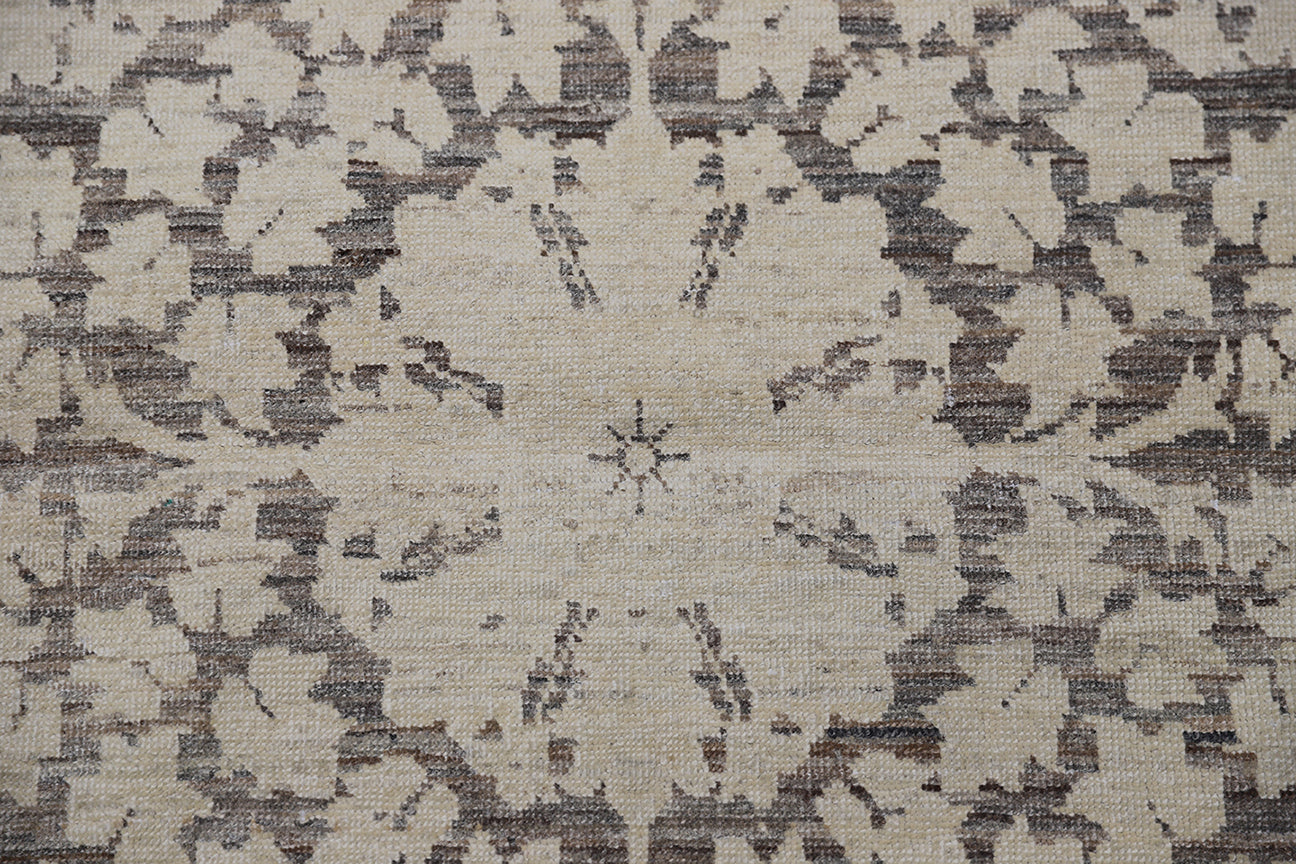 2'x2' Ariana Transitional Brown Ivory Floral Square Rug
