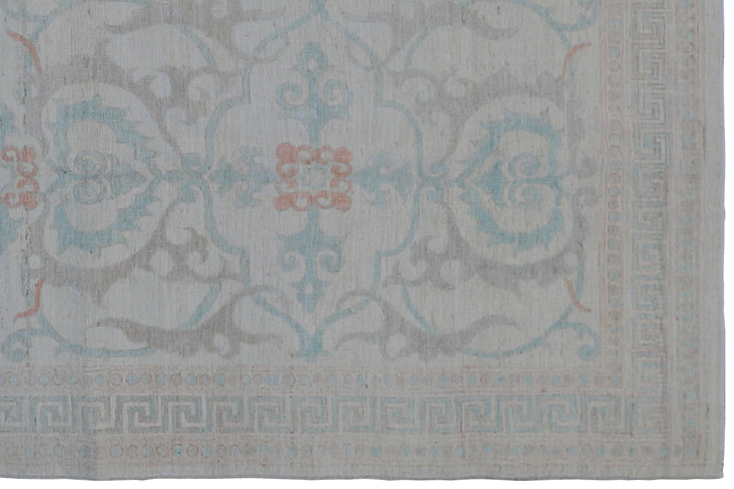 3'x13' Ariana Transitional Blue Ivory Copper Floral Runner Rug