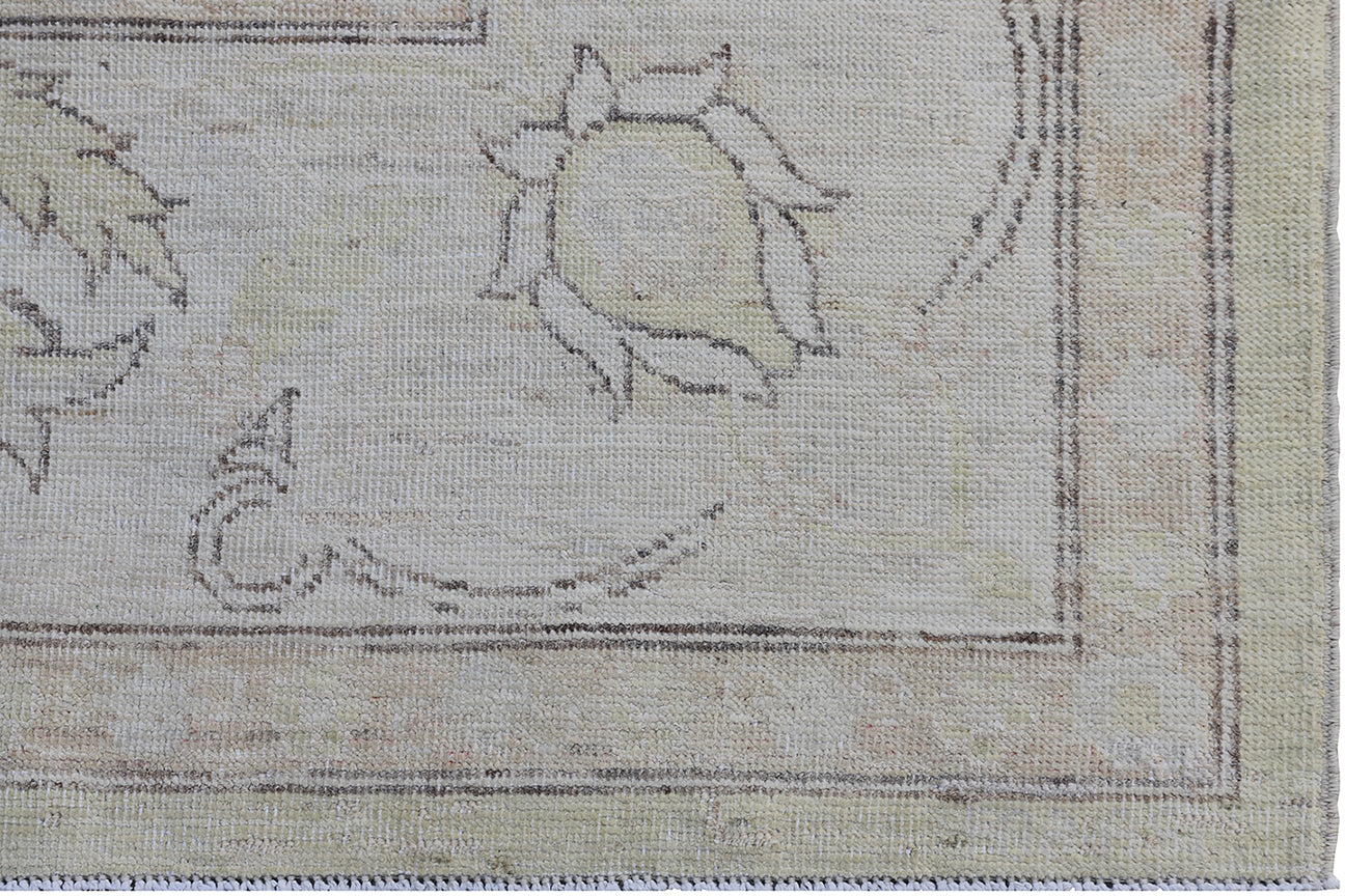 6' x 9' Ariana Polonaise Design Soft Yellow Ivory Brown Rug