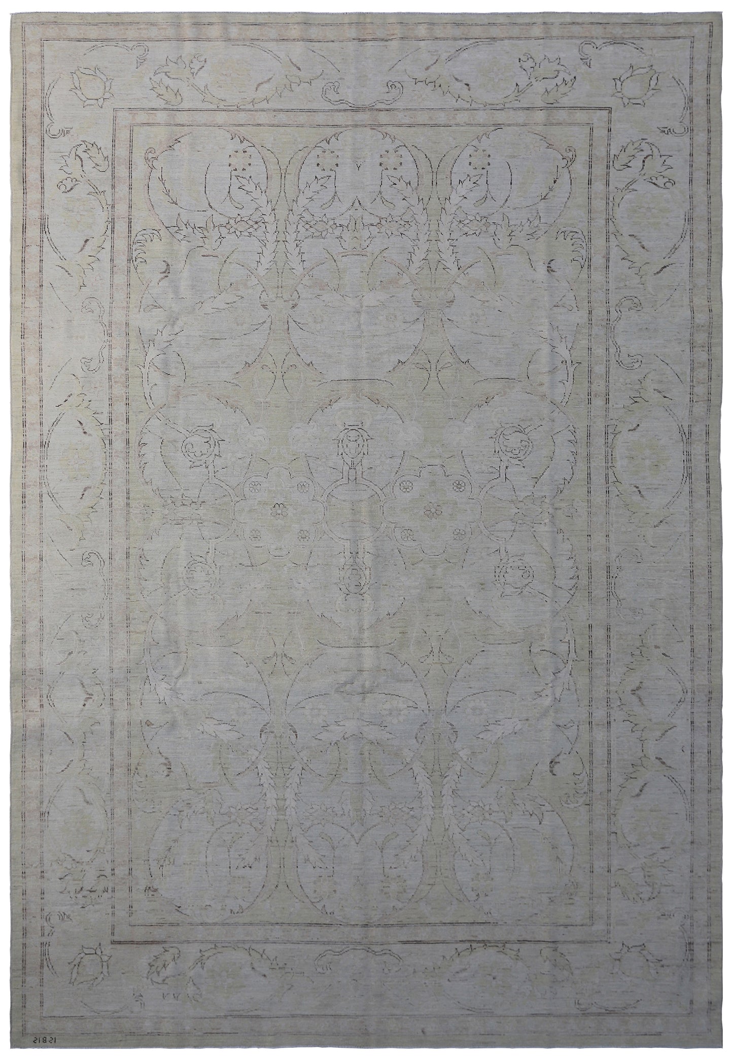6' x 9' Ariana Polonaise Design Soft Yellow Ivory Brown Rug