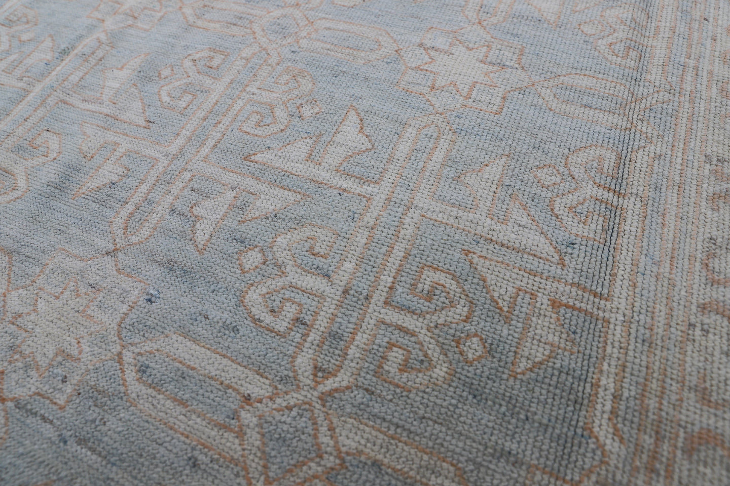 4'x7' Ariana Traditional Kazak Blue Brown Ivory Border Rug