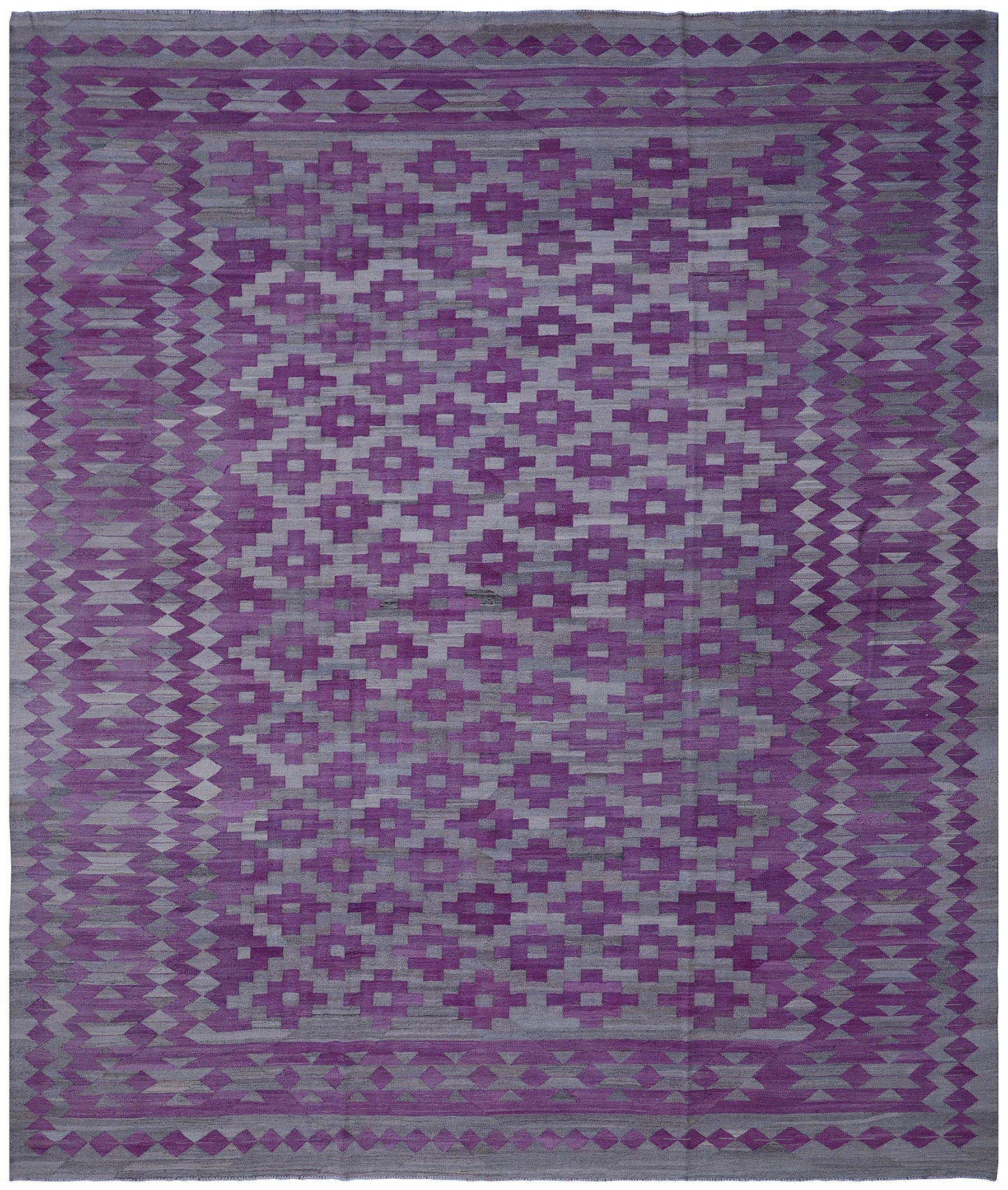 10'x13' Purple Grey Maimana Design Ariana Kilim