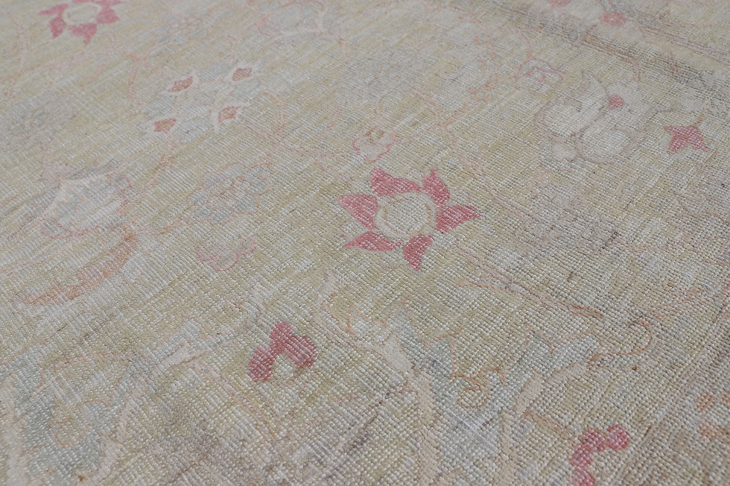 5'x7' Ariana Fine Floral Light Ivory Pink Pastel Blue Silk Highlight Rug