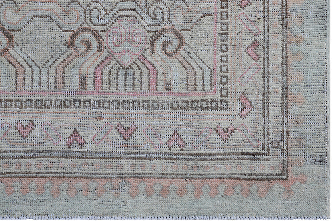 9'x12' Soft Icy Blue Brown Pink Ariana Samarkand Rug