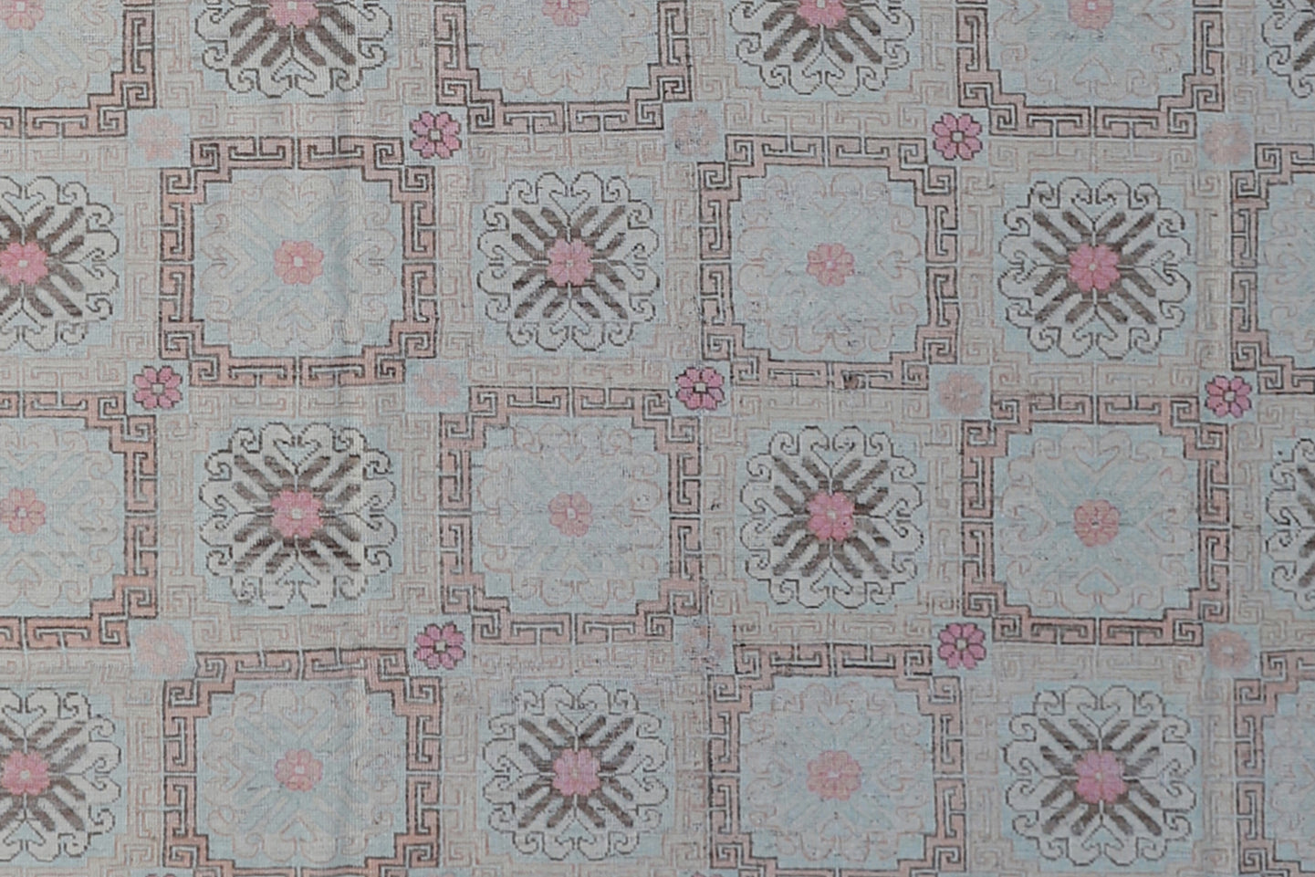 9'x12' Soft Icy Blue Brown Pink Ariana Samarkand Rug