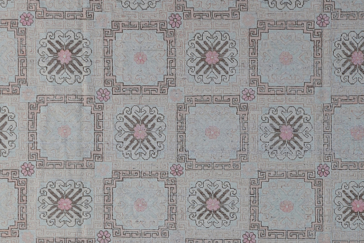 9'x12' Soft Icy Blue Brown Pink Ariana Samarkand Rug
