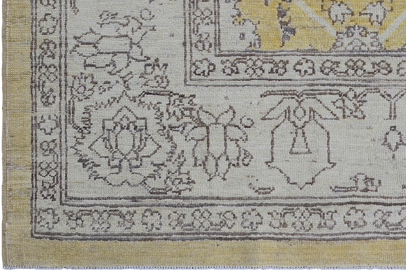 6'x8' Ariana Agra design Yellow Grey Ivory Rug