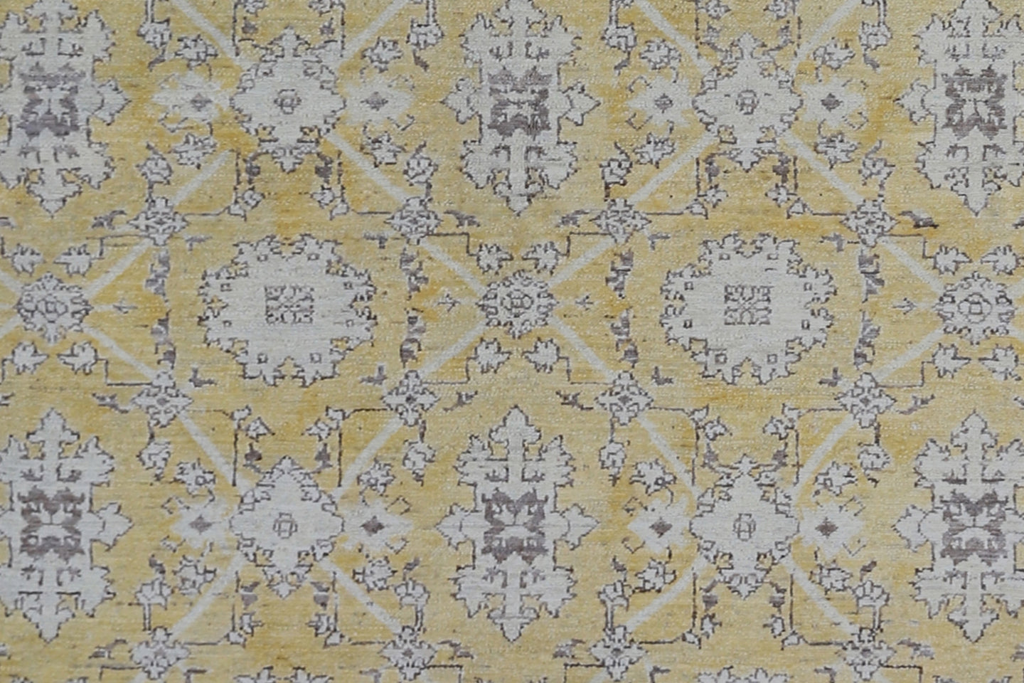 6'x8' Ariana Agra design Yellow Grey Ivory Rug