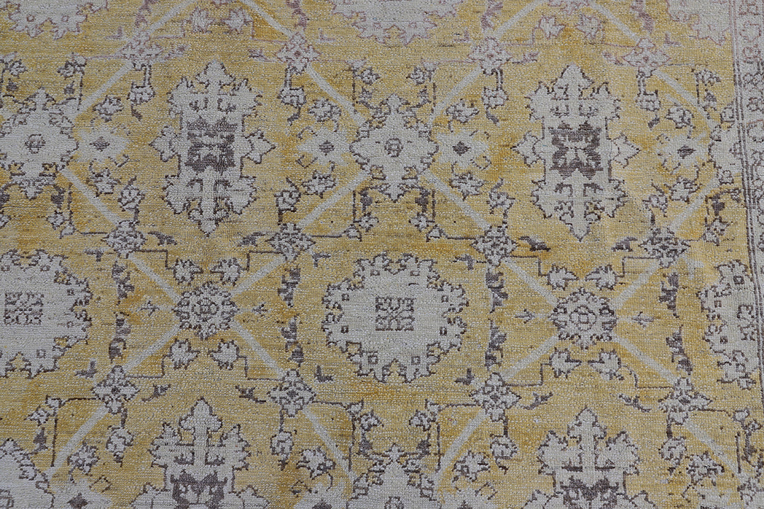 6'x8' Ariana Agra design Yellow Grey Ivory Rug
