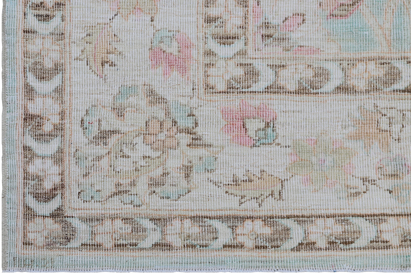 6'x9' Ariana Traditional Design Blue Pink Ivory Brown Floral Rug