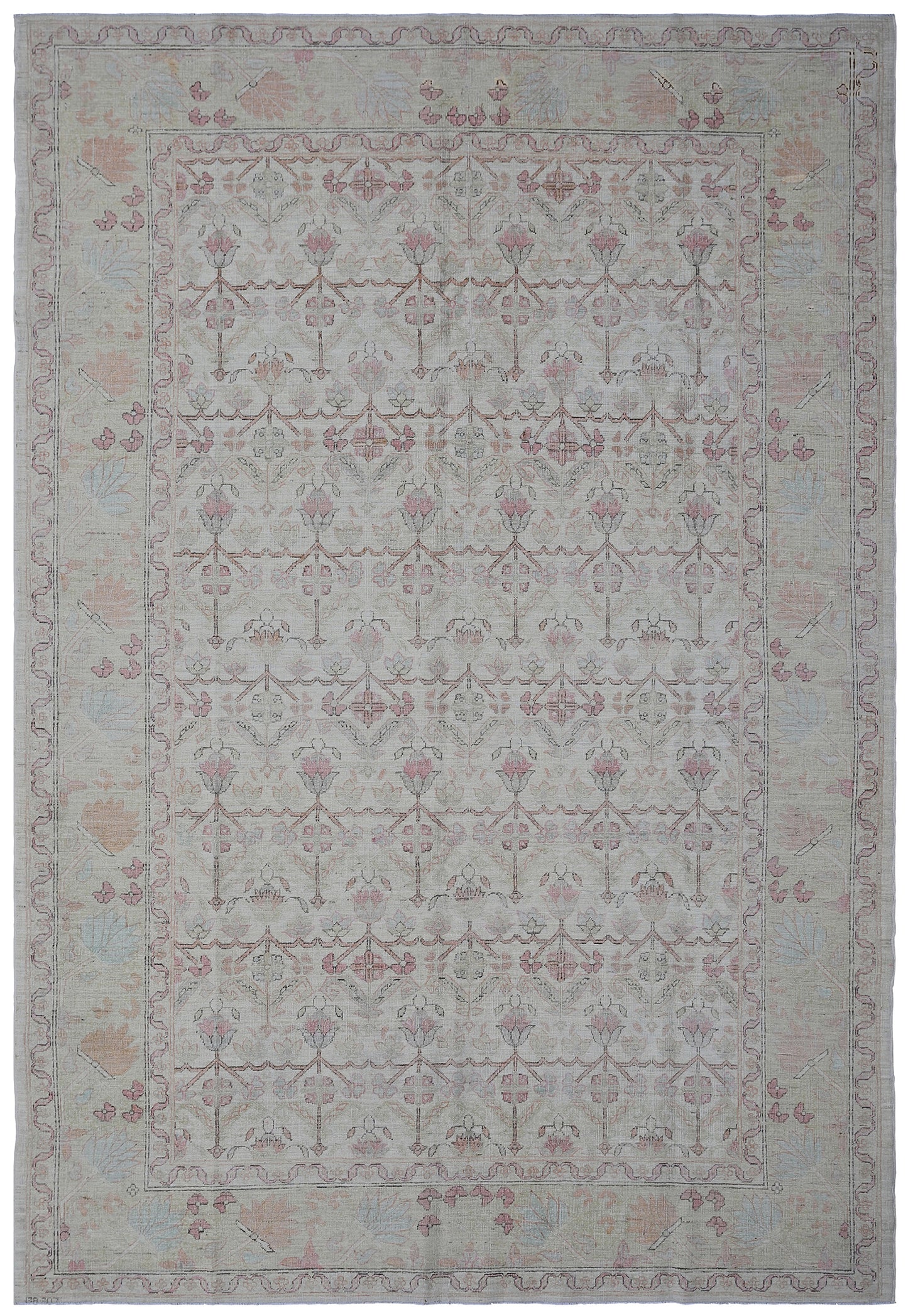 5'x 8' Ariana Traditional Entry Earth Tone with soft Pink Rug
