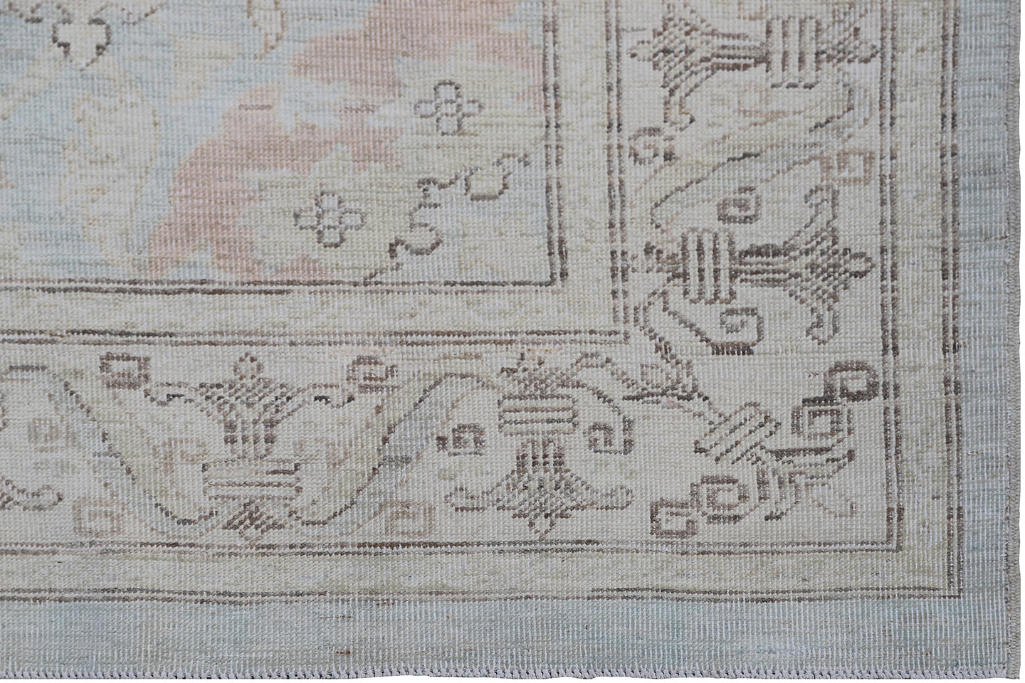 4' x 8' Ariana Agra Design Blue Ivory Rug