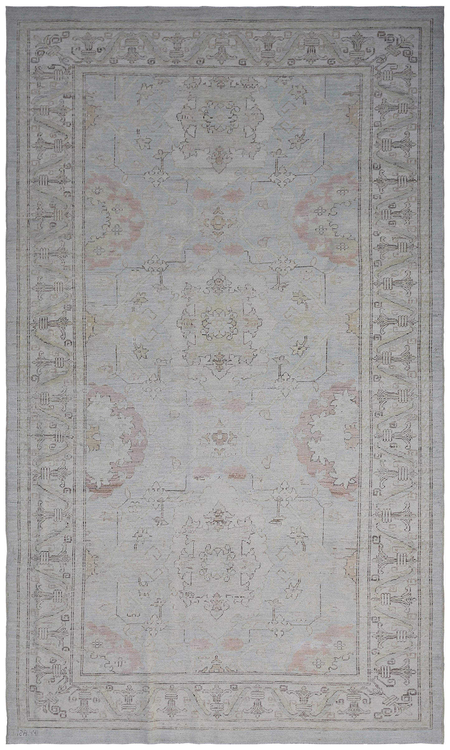 4' x 8' Ariana Agra Design Blue Ivory Rug