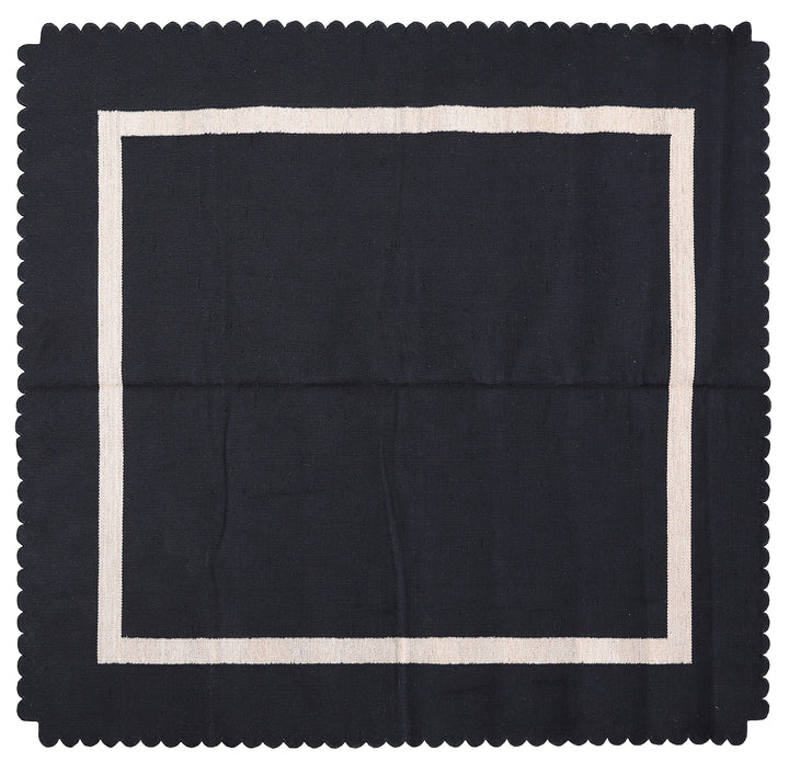 10'x11' Black Handwoven Indoor Outdoor Ariana Rug