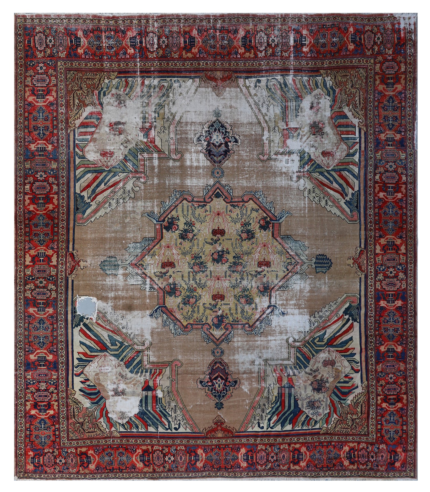 12x15 Persian Seneh Antique Rug