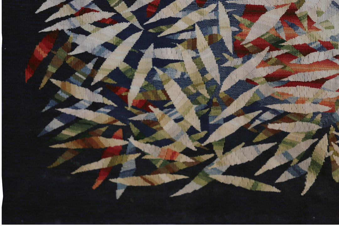 3'x12' Hand-Woven French Aubusson-Style Runner Rug