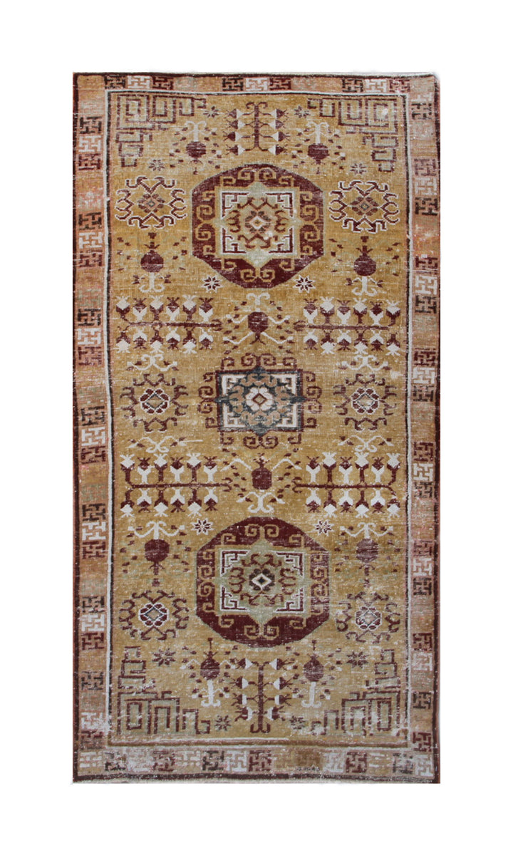 3'x6' Vintage Samarkand / Khotan Rug | Hand-Knotted Rug