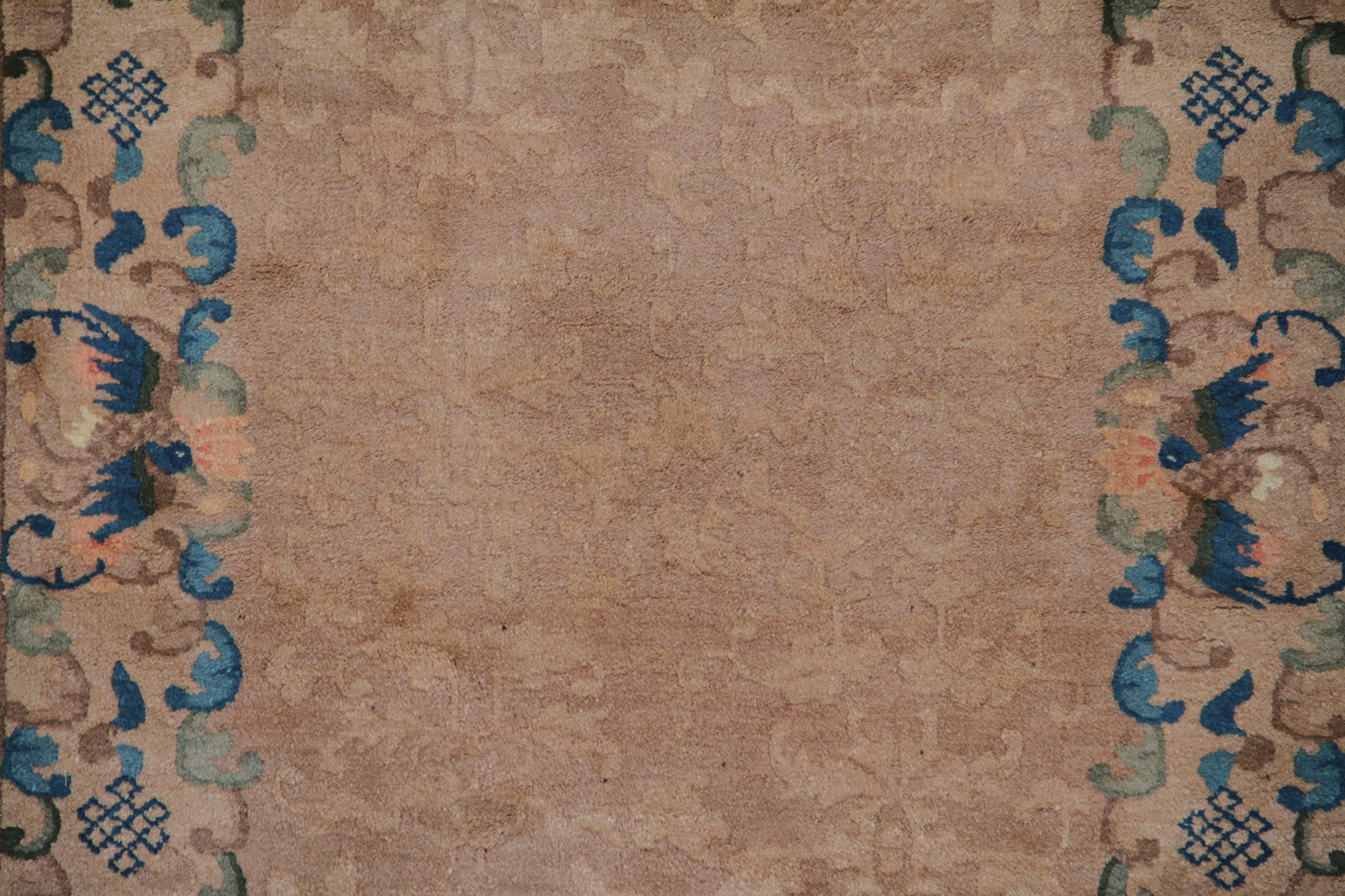 3'x6' Brown Floral Chinese Art Deco Rug