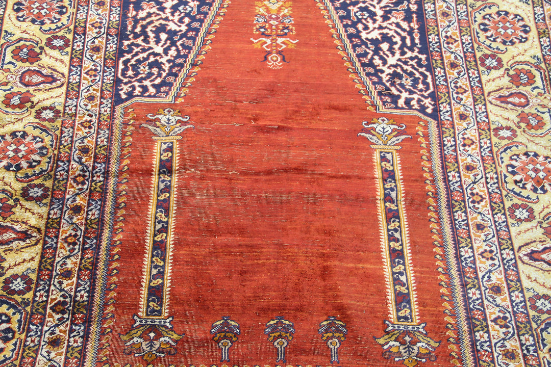 Antique Turkish Prayer Rug | Ghiordes Anatolian Design