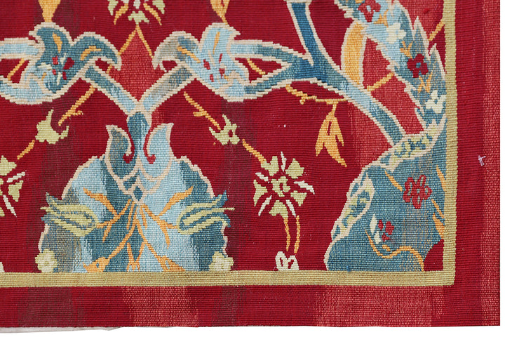 4'x6' Hand-Woven Turkish Kilim Rug | Floral Ottoman Design Kilim