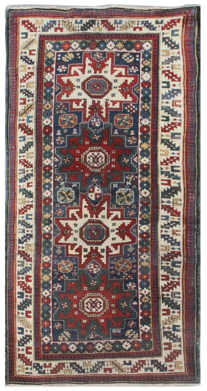 3'x6' Antique Caucasian Cuba Rug