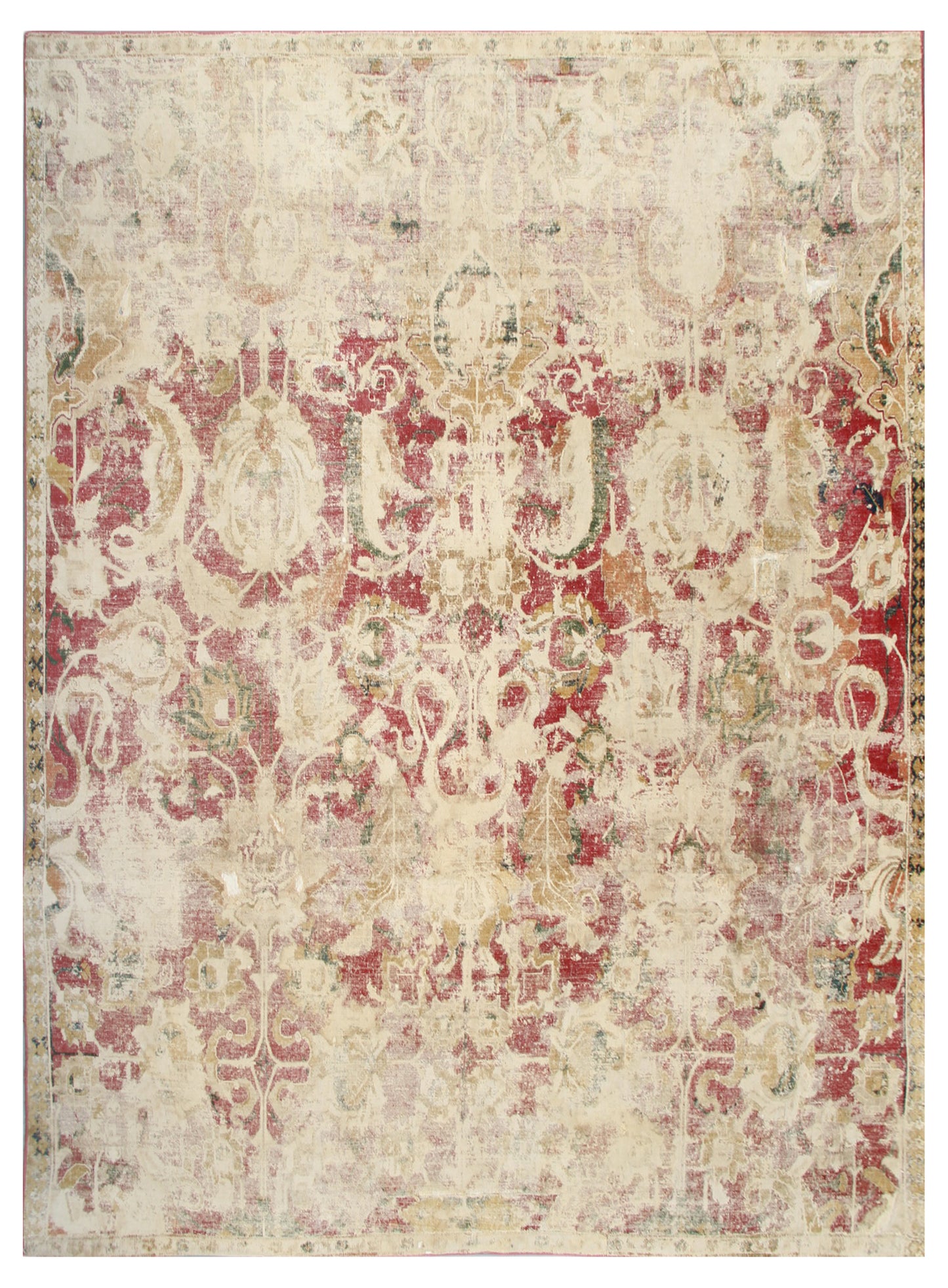 6x9 17th. Century Antique and Semi Antique Safavid Isfahan Rug Fragment