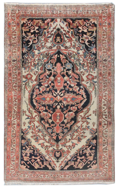 4x6 Persian Faraghan Antique And Semi Antique Rug