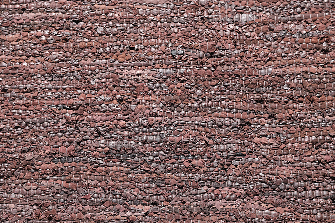 5x8 Indian Hand-woven Leather Kilim