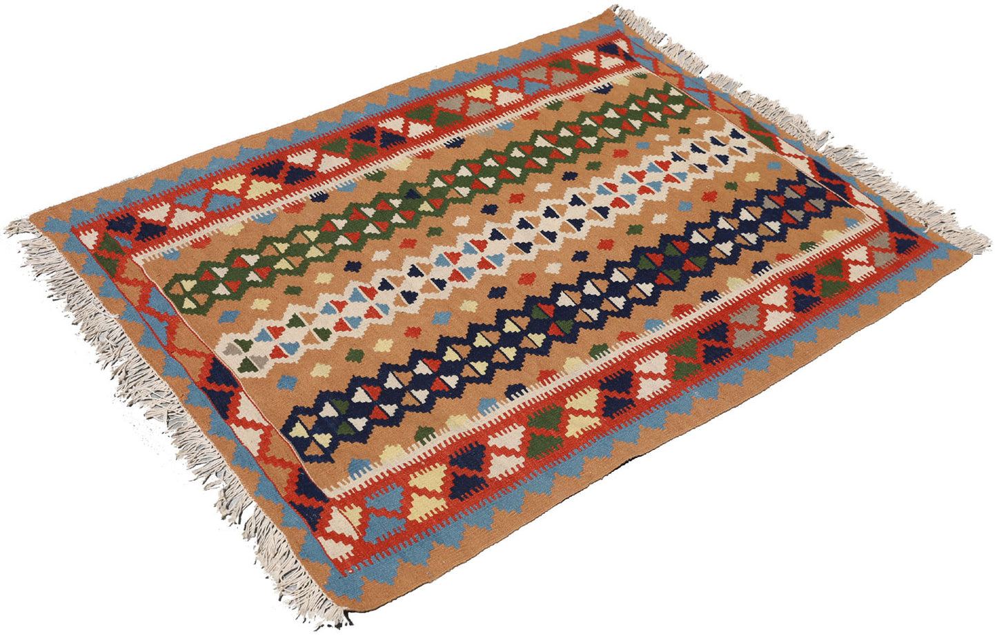 3'x4' Colorful Vintage Persian Small Kilim Rug