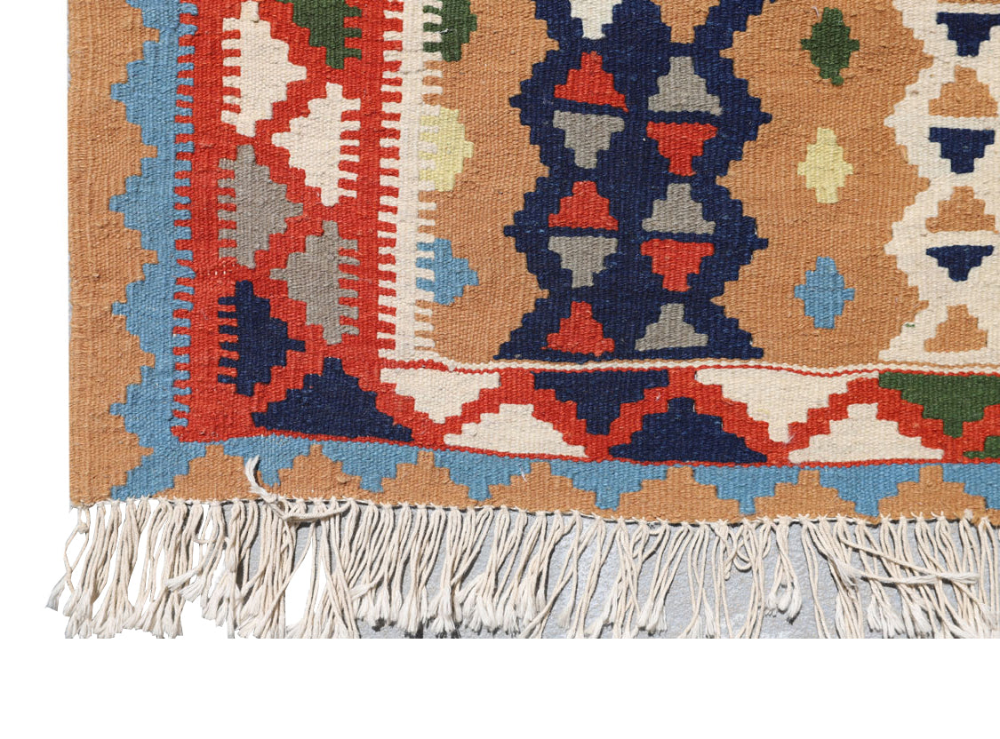 3'x4' Colorful Vintage Persian Small Kilim Rug