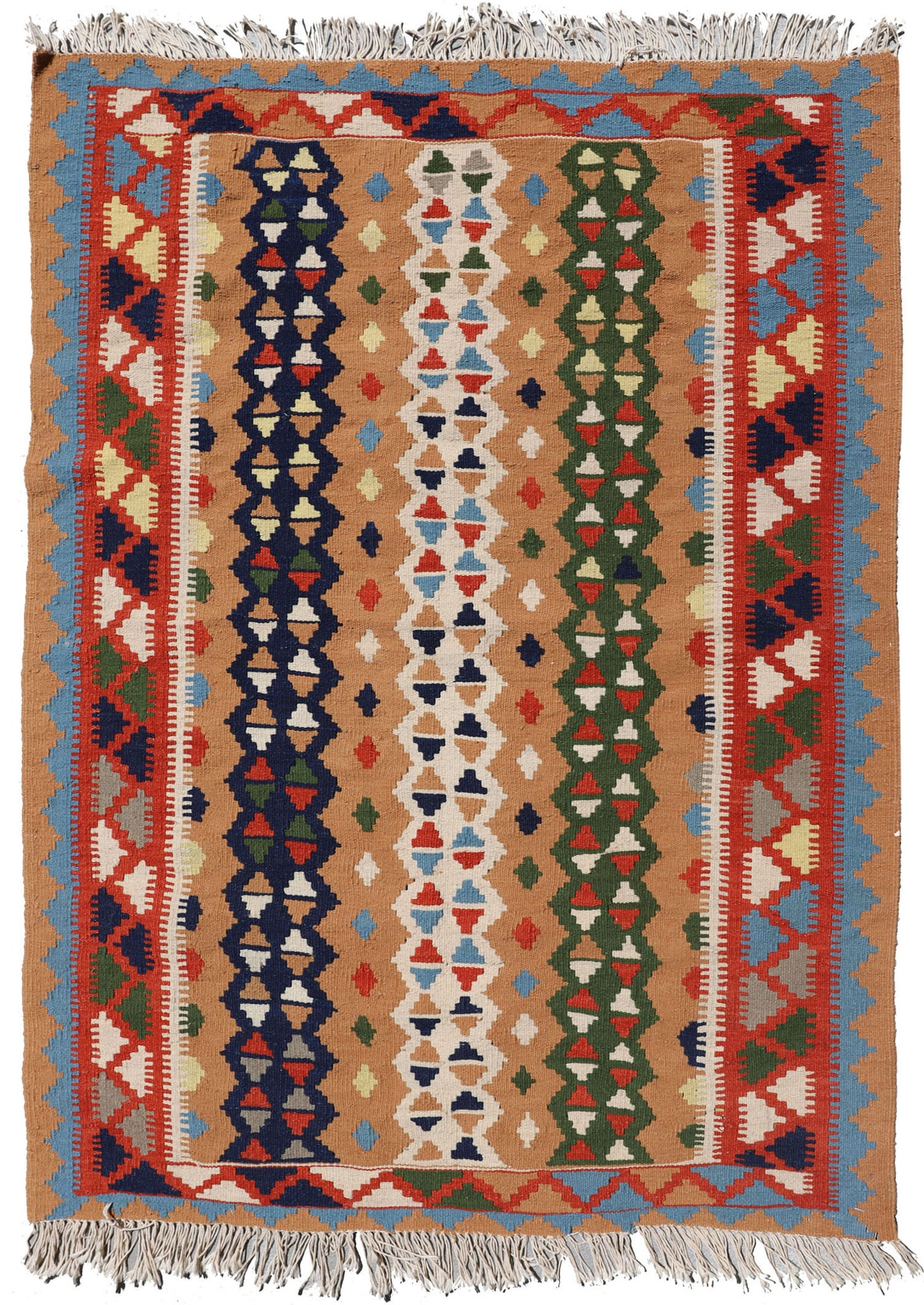 3'x4' Colorful Vintage Persian Small Kilim Rug