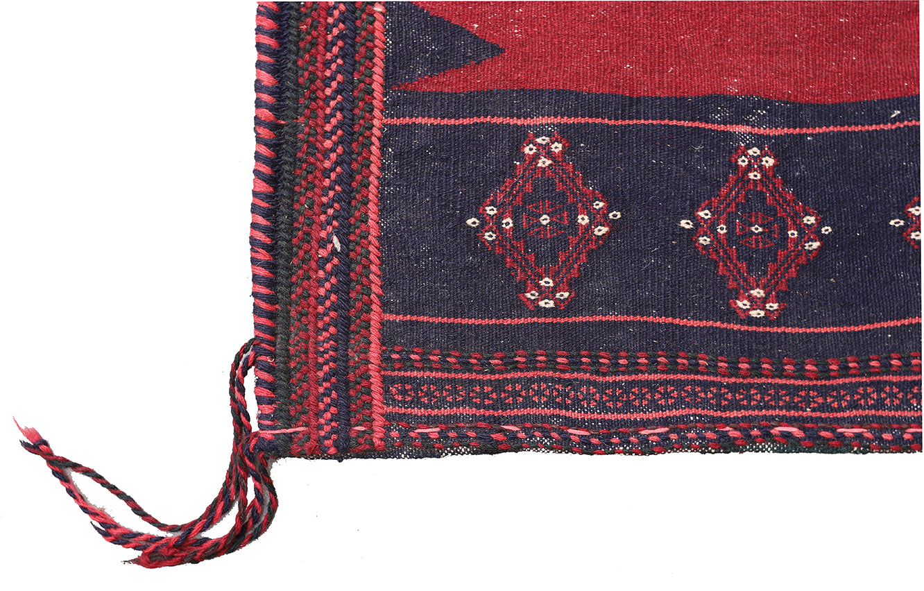 4'x4' Vintage Colorful Persian Afshar Sofreh Rug