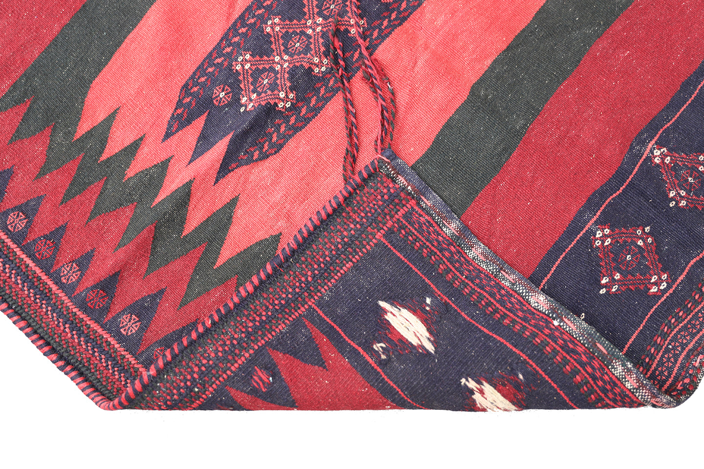 4'x4' Vintage Colorful Persian Afshar Sofreh Rug