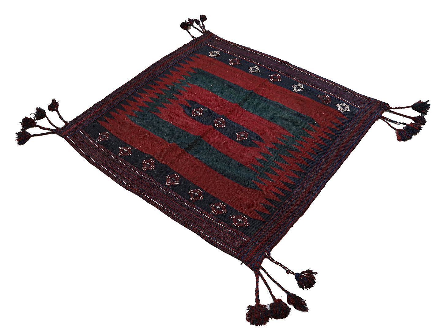 5'x5' Vintage Colorful Collectable Persian Sofreh Kilim Rug