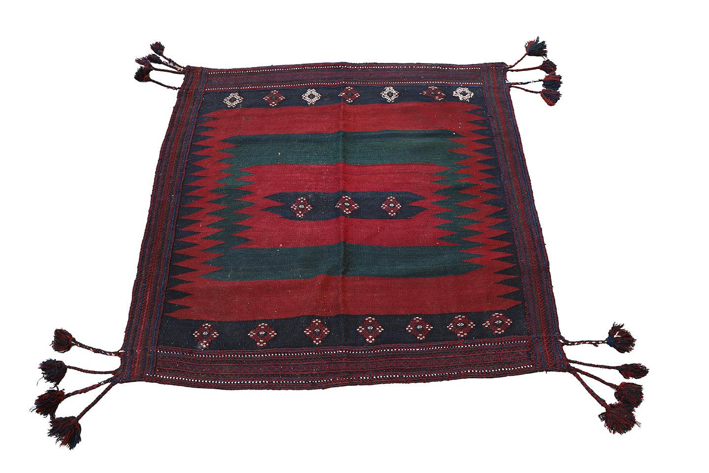 5'x5' Vintage Colorful Collectable Persian Sofreh Kilim Rug