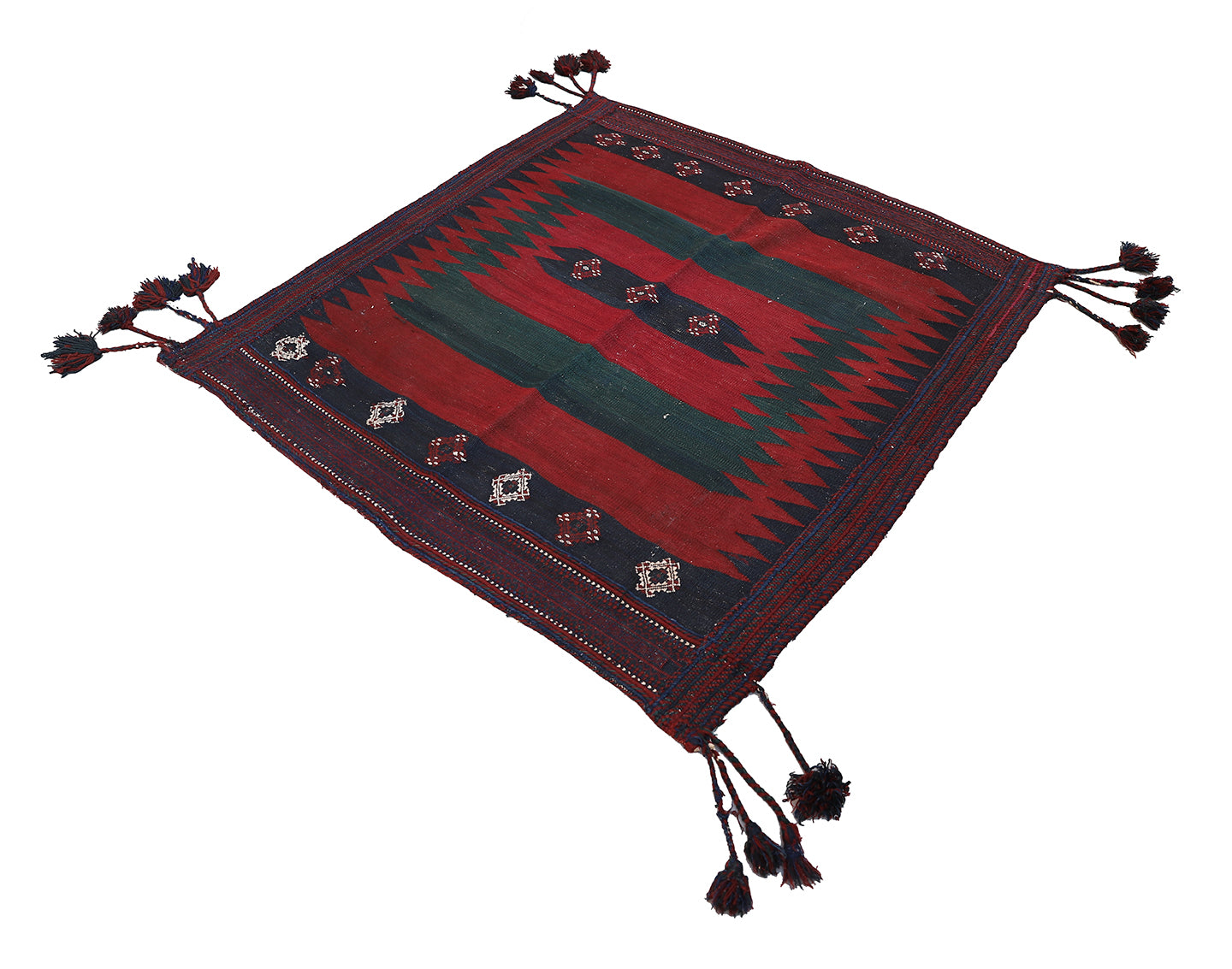 5'x5' Vintage Colorful Collectable Persian Sofreh Kilim Rug