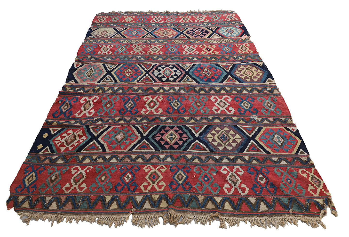 7' x 10' Antique Late 19th Century Shirvan Kilim Rug