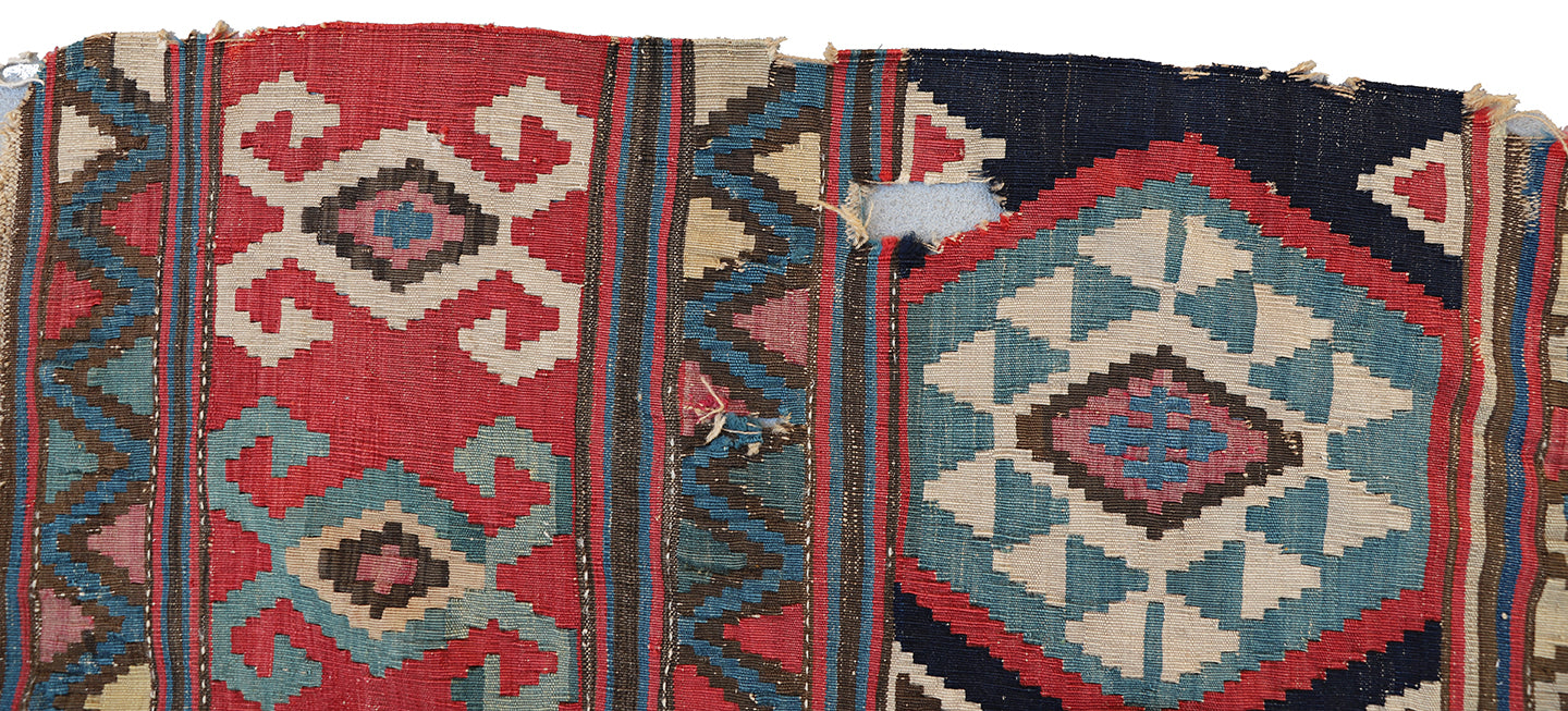 7' x 10' Antique Late 19th Century Shirvan Kilim Rug
