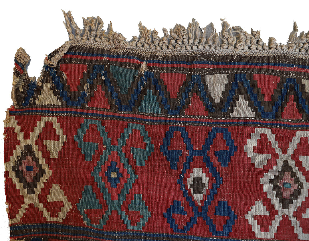 7' x 10' Antique Late 19th Century Shirvan Kilim Rug