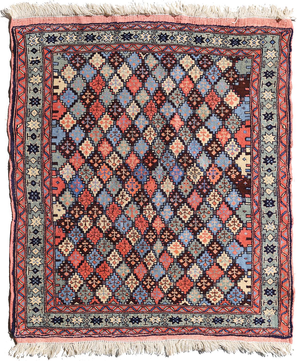 4'x4' Square Caucasian Design Rug