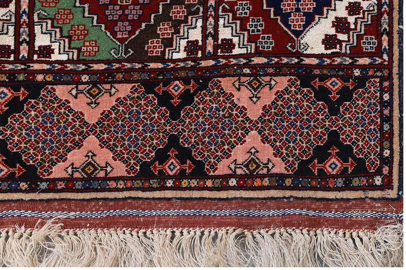 4x5 Afghan Herati Rug Silk And Wool pile